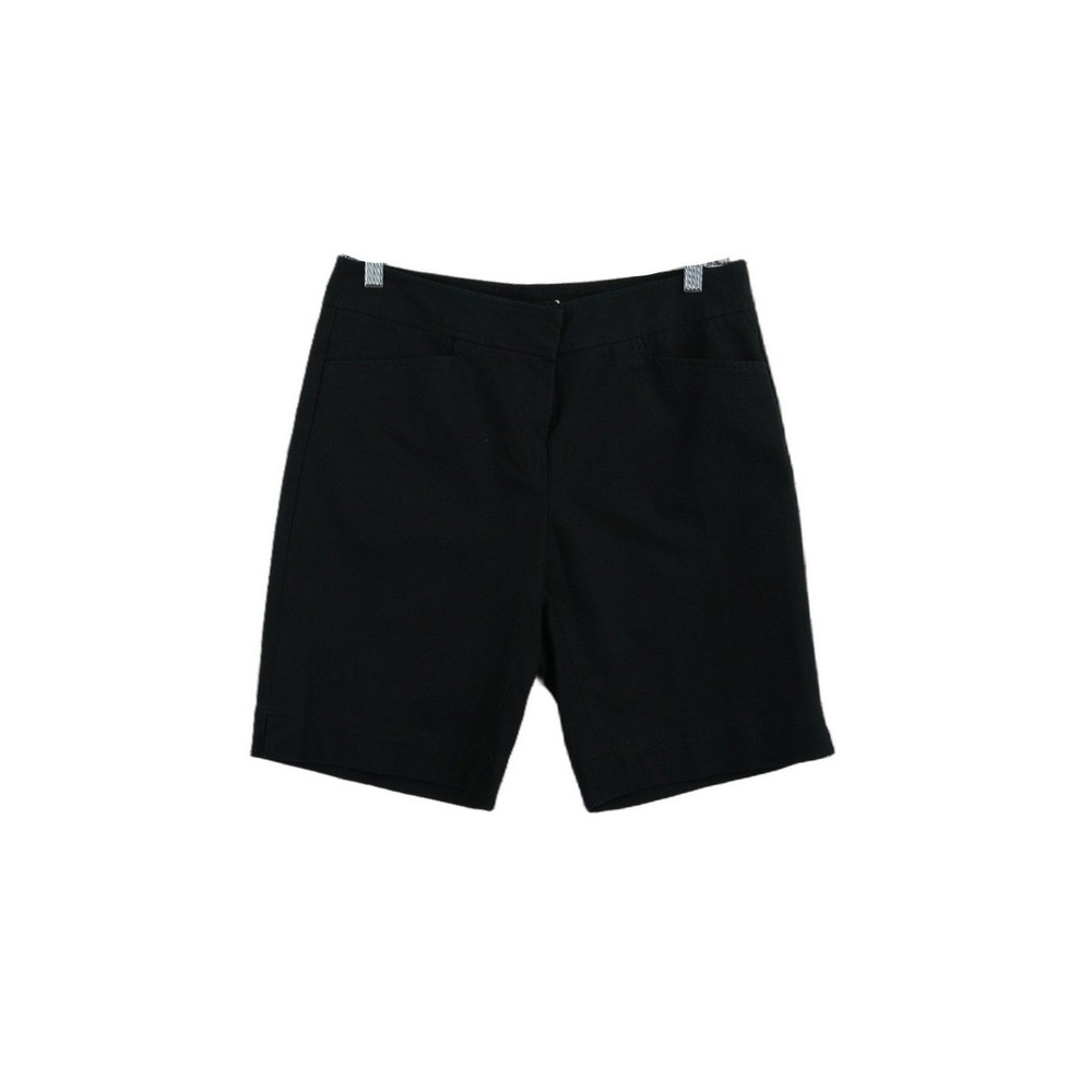 Lafayette 148 New York Shorts Women's Size‎ 4 Black Bermuda Cotton Stretch